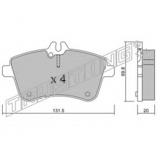 663.0 TRUSTING Комплект тормозных колодок, дисковый тормоз