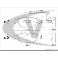 V30-8205 VEMO/VAICO Комплект тормозных колодок, дисковый тормоз