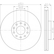 MDC2282 MINTEX Тормозной диск