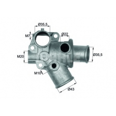 TI 75 80D MAHLE Термостат, охлаждающая жидкость