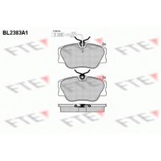BL2383A1 FTE Комплект тормозных колодок, дисковый тормоз