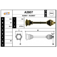 A2807 SNRA Приводной вал