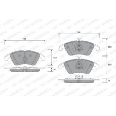 151-2665 WEEN Комплект тормозных колодок, дисковый тормоз