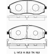 IBD-1H02 IPS Parts Комплект тормозных колодок, дисковый тормоз