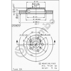 09.5712.10 BREMBO Тормозной диск