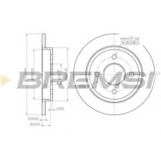 DBA281S BREMSI Тормозной диск
