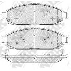 PN8491 NiBK Комплект тормозных колодок, дисковый тормоз