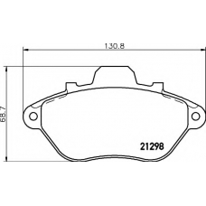 8DB 355 019-051 HELLA Комплект тормозных колодок, дисковый тормоз