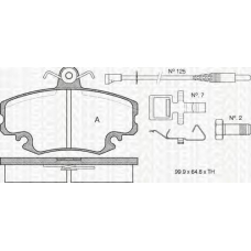 8110 25005 TRIDON Brake pads - front