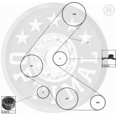 SK-1479 OPTIMAL Комплект ремня грм