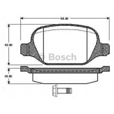 0 986 TB2 797 BOSCH Комплект тормозных колодок, дисковый тормоз