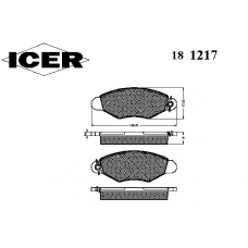 181217 ICER Комплект тормозных колодок, дисковый тормоз
