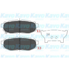 KBP-8022 KAVO PARTS Комплект тормозных колодок, дисковый тормоз