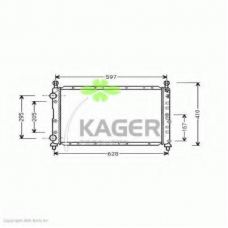 31-0050 KAGER Радиатор, охлаждение двигателя