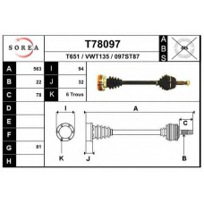 T78097 EAI Приводной вал