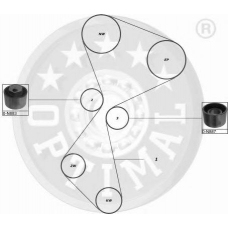 SK-1015 OPTIMAL Комплект ремня грм