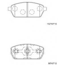 KD3311 ASIMCO Комплект тормозных колодок, дисковый тормоз