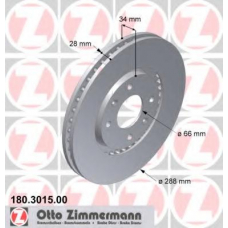 180.3015.00 ZIMMERMANN Тормозной диск