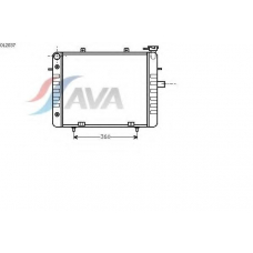 OL2037 AVA Радиатор, охлаждение двигателя