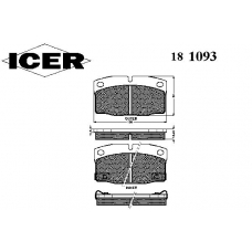 181093 ICER Комплект тормозных колодок, дисковый тормоз