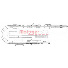 11.590 METZGER Трос, стояночная тормозная система