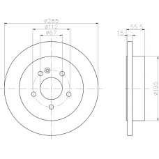 8DD 355 105-852 HELLA PAGID Тормозной диск