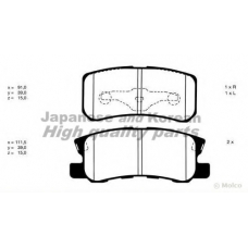 1083-0105 ASHUKI Комплект тормозных колодок, дисковый тормоз