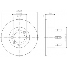 8DD 355 103-261 HELLA PAGID Тормозной диск