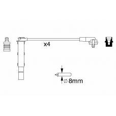 0 986 356 849 BOSCH Комплект проводов зажигания