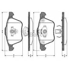 0 986 TB2 875 BOSCH Комплект тормозных колодок, дисковый тормоз