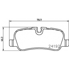 8DB 355 016-171 HELLA PAGID Комплект тормозных колодок, дисковый тормоз