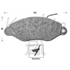 D10057 KAISHIN Комплект тормозных колодок, дисковый тормоз