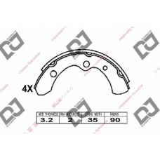 BS1064 DJ PARTS Комплект тормозных колодок