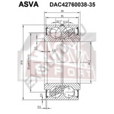 DAC42760038-35 ASVA Подшипник ступицы колеса