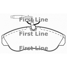 FBP3045 FIRST LINE Комплект тормозных колодок, дисковый тормоз