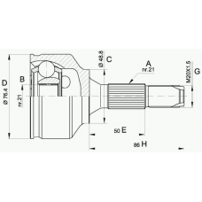 CVJ5394.10 OPEN PARTS Шарнирный комплект, приводной вал