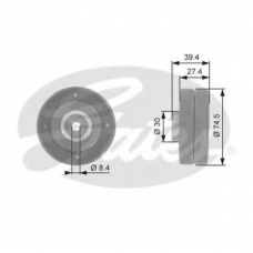 T41174 GATES Паразитный / ведущий ролик, зубчатый ремень