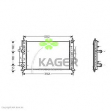 31-2655 KAGER Радиатор, охлаждение двигателя