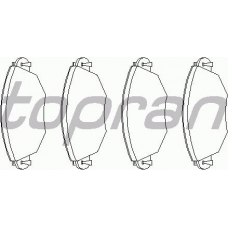 301 958 TOPRAN Комплект тормозных колодок, дисковый тормоз
