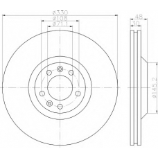 8DD 355 110-781 HELLA Тормозной диск