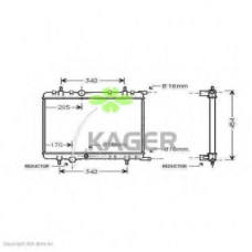 31-3619 KAGER Радиатор, охлаждение двигателя