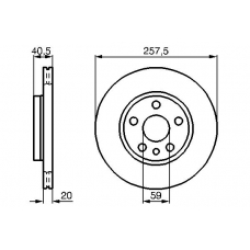 0 986 478 896 BOSCH Тормозной диск