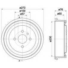 8DT 355 301-191 HELLA Тормозной барабан