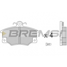 BP2268 BREMSI Комплект тормозных колодок, дисковый тормоз
