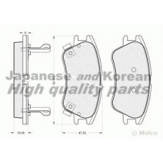 1080-0450 ASHUKI Комплект тормозных колодок, дисковый тормоз