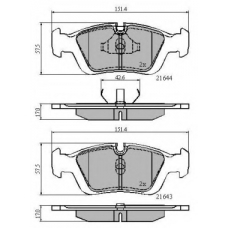 NP2192 NATIONAL Комплект тормозных колодок, дисковый тормоз