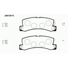 J3612013 NIPPARTS Комплект тормозных колодок, дисковый тормоз