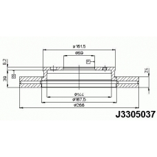J3305037 NIPPARTS Тормозной диск