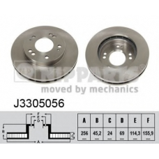 J3305056 NIPPARTS Тормозной диск