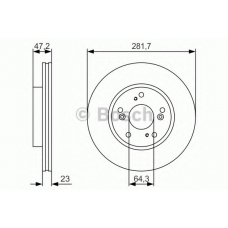 0 986 479 S47 BOSCH Тормозной диск